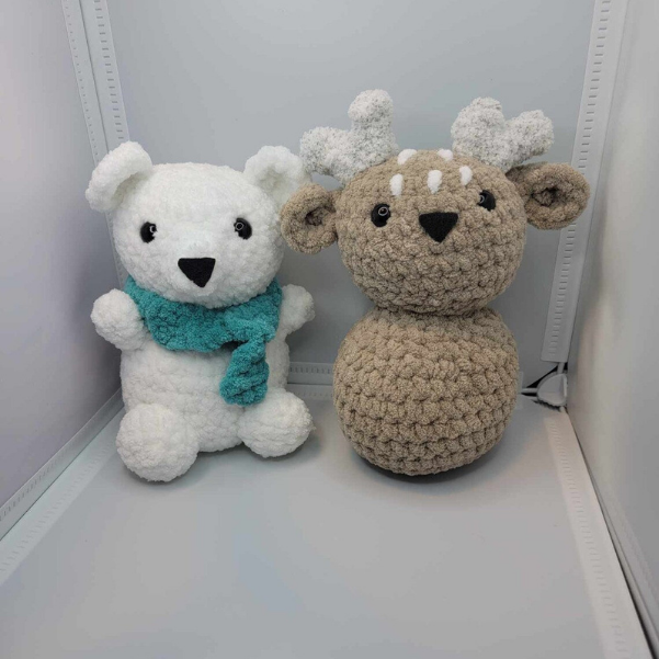 Crochet Pattern Bundle, Deer, Polar Bear, Gingerbread Man, Snowman