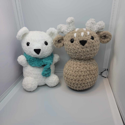 Crochet Pattern Bundle, Deer, Polar Bear, Gingerbread Man, Snowman