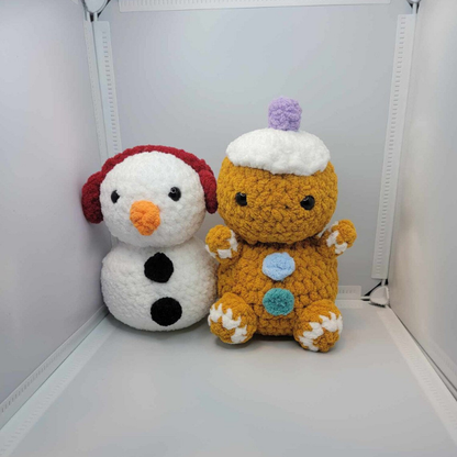 Crochet Pattern Bundle, Deer, Polar Bear, Gingerbread Man, Snowman